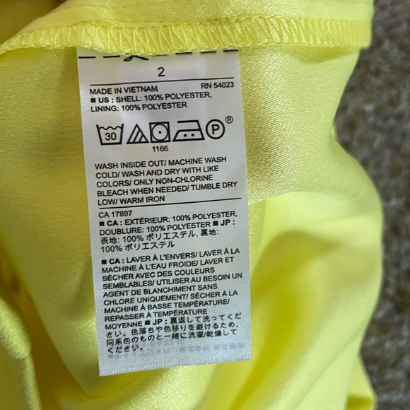 BANANA REPUBLIC NWT Citron Dress size 2 - Picture 3 of 3